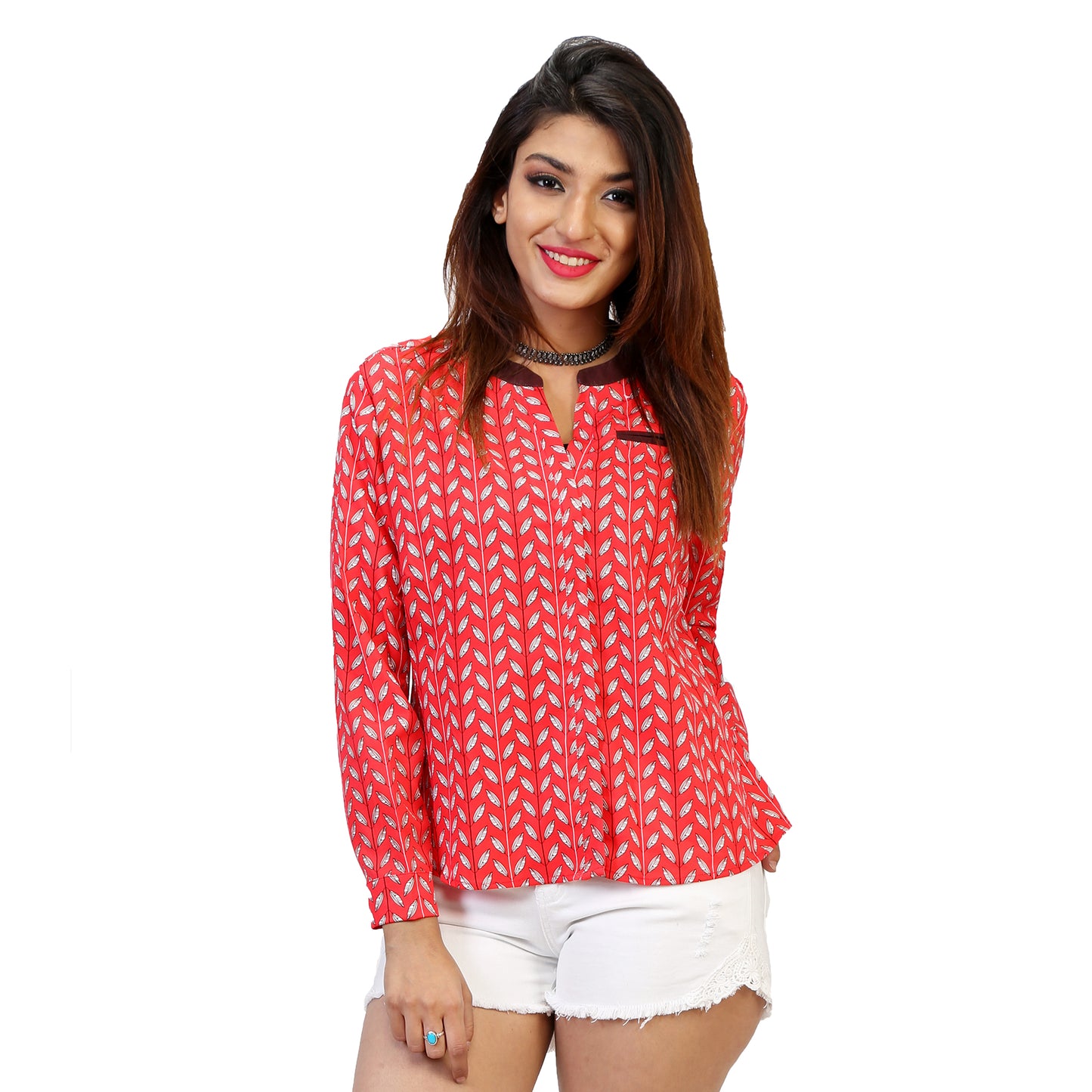 red-office-shirt-for-ladies