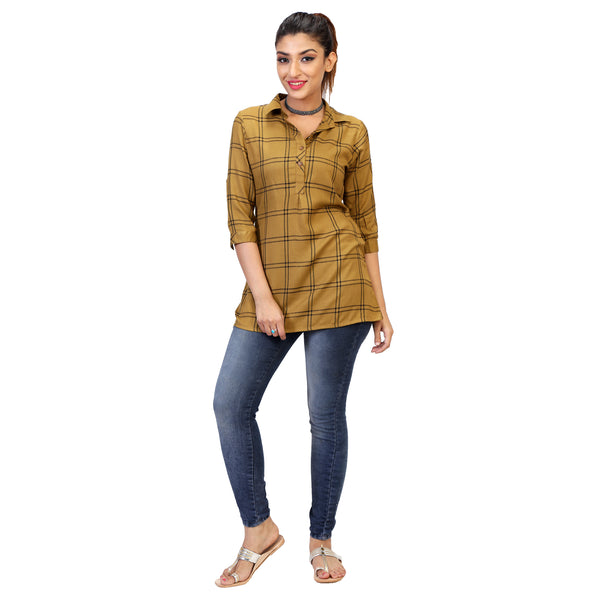 formal-check-print-top-for-women
