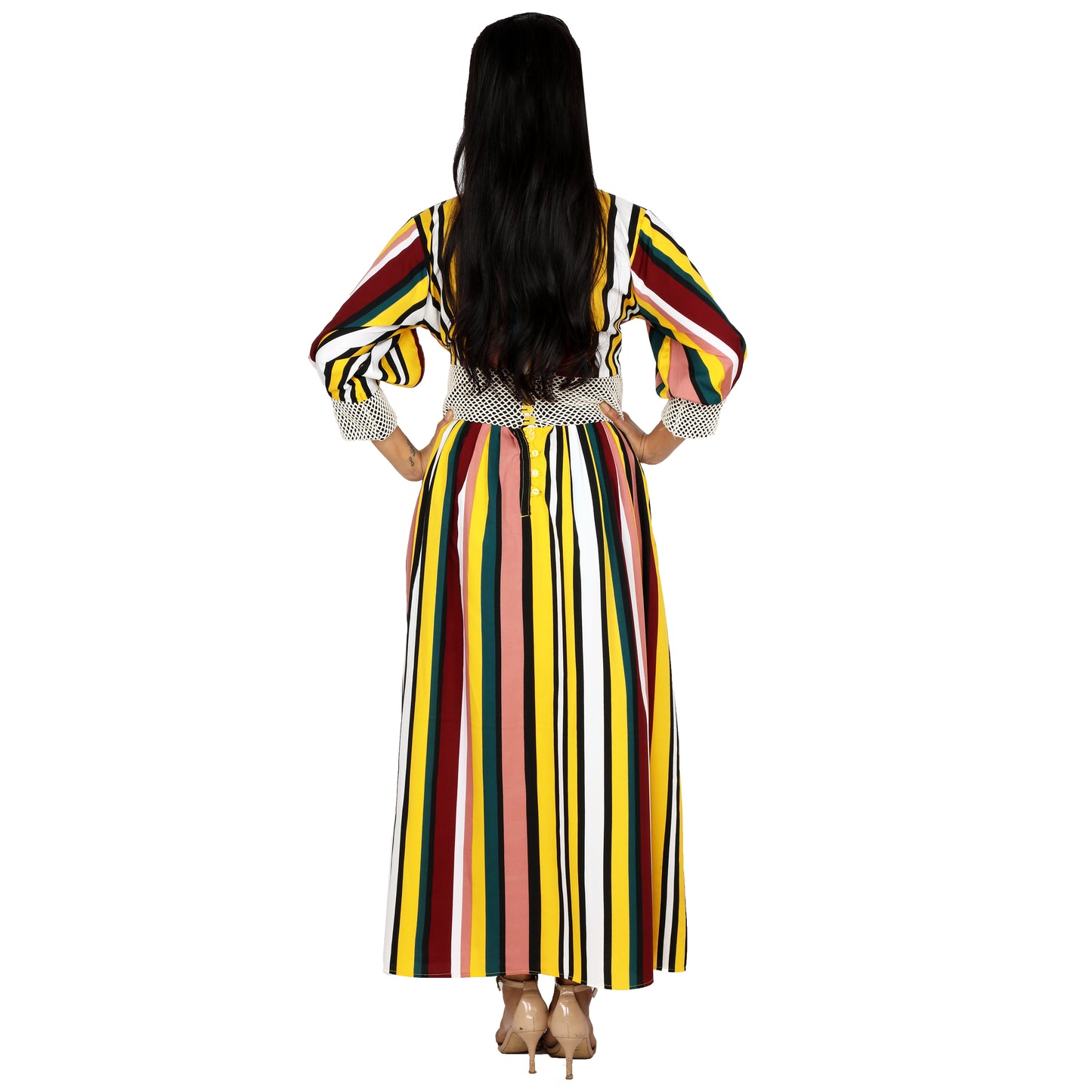 Striped Flared Dress