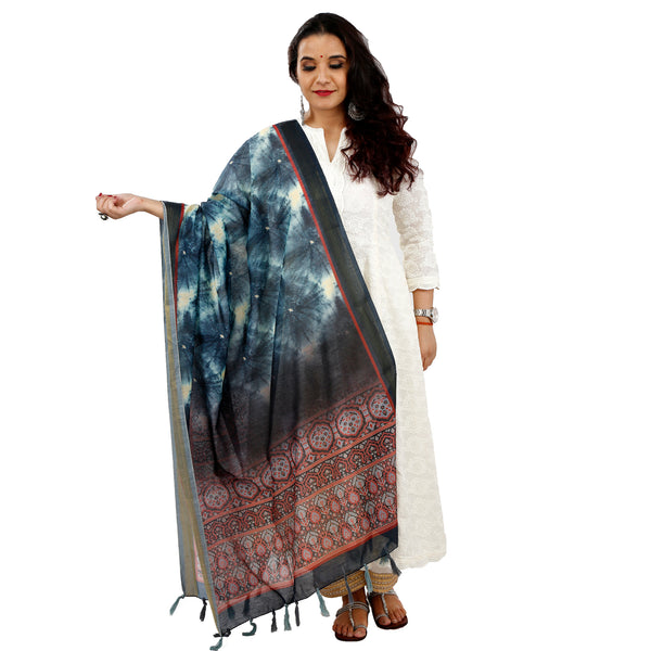 Noir Black Tie & Dye Dupatta