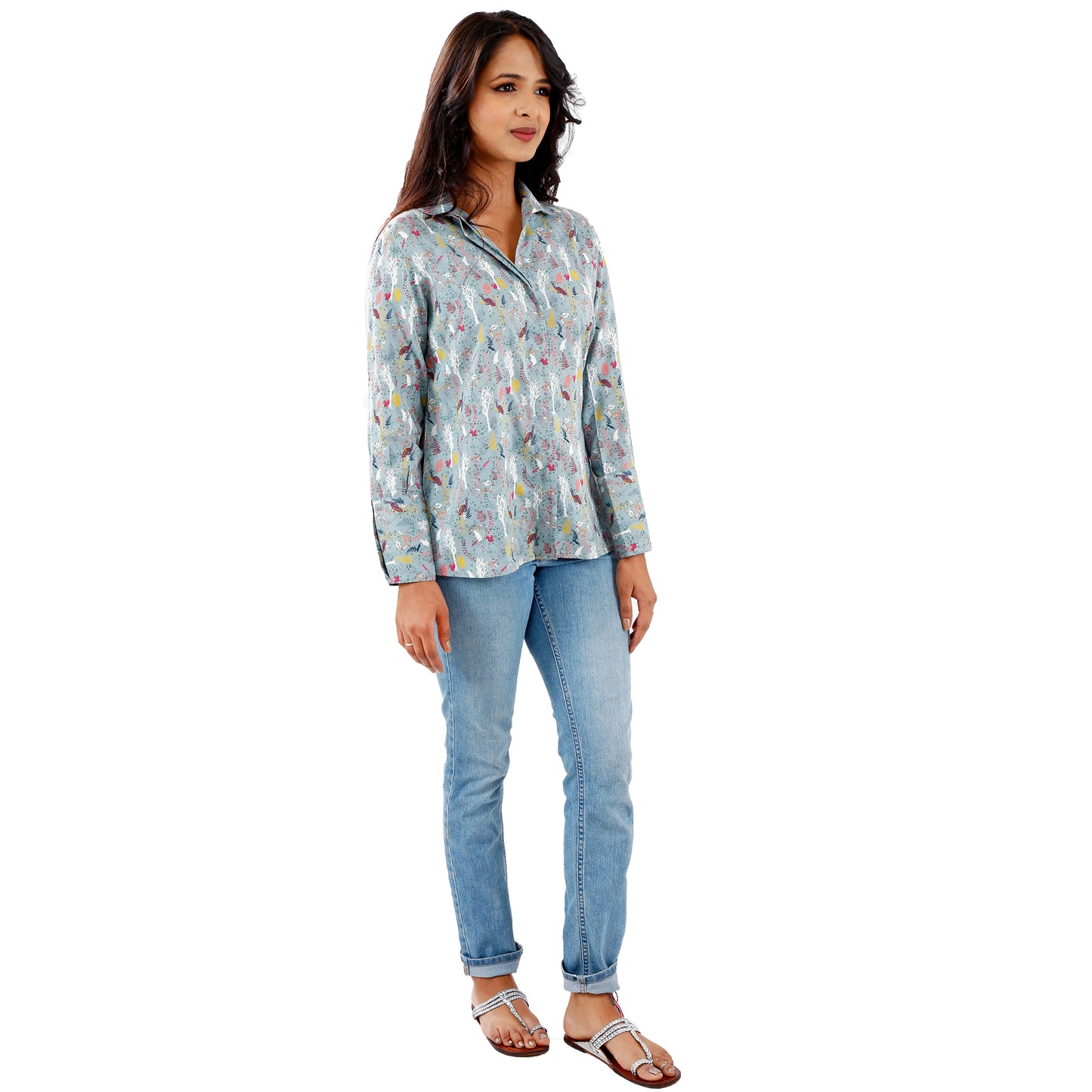 Peacock In The Fields Semi Formal Shirt