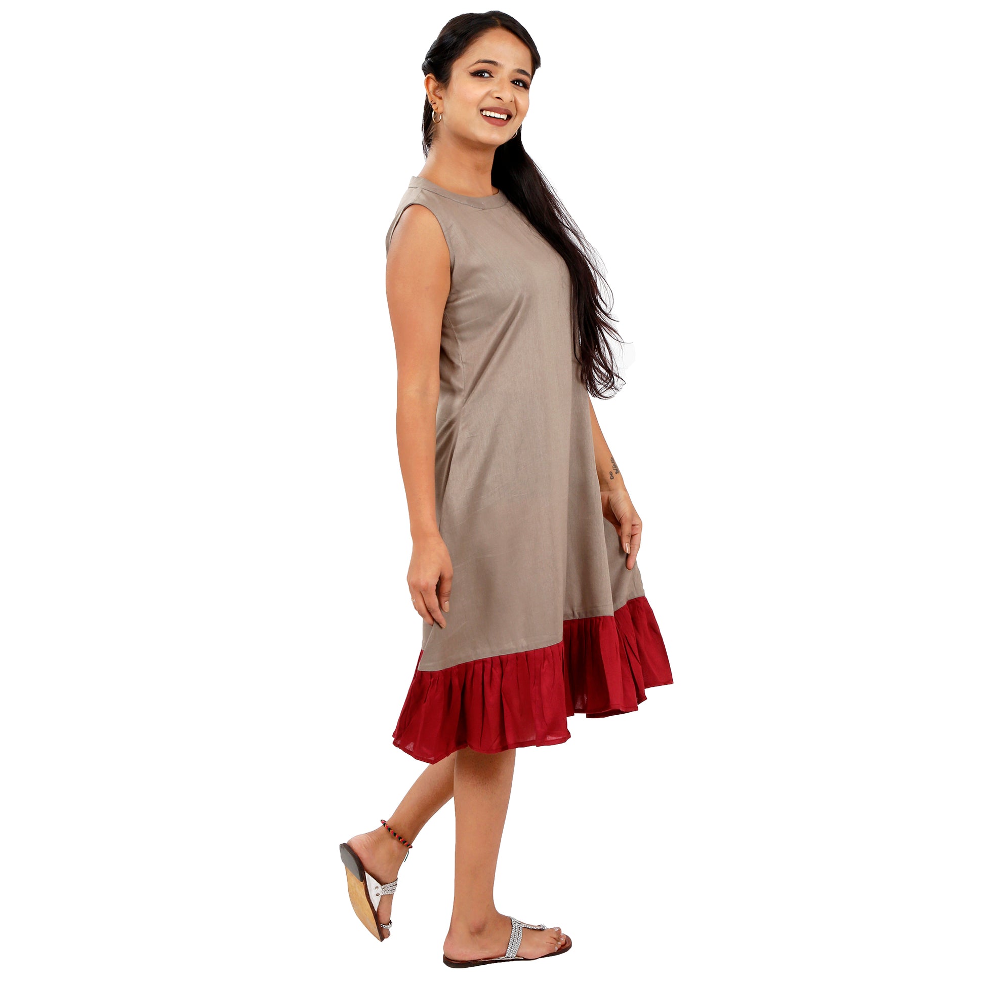 casual-swing-dress-for-ladies-with-pockets