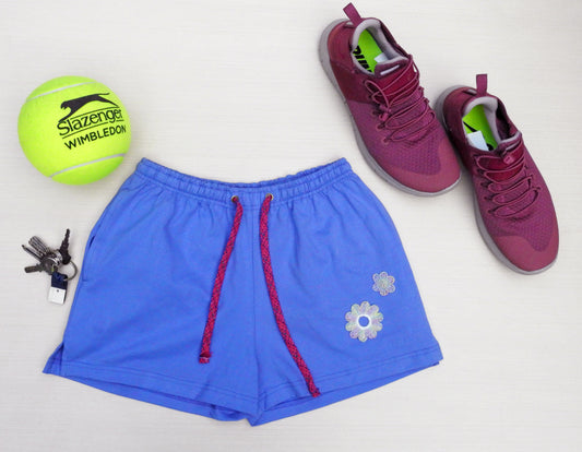 Purple Funk Shorts With Pockets