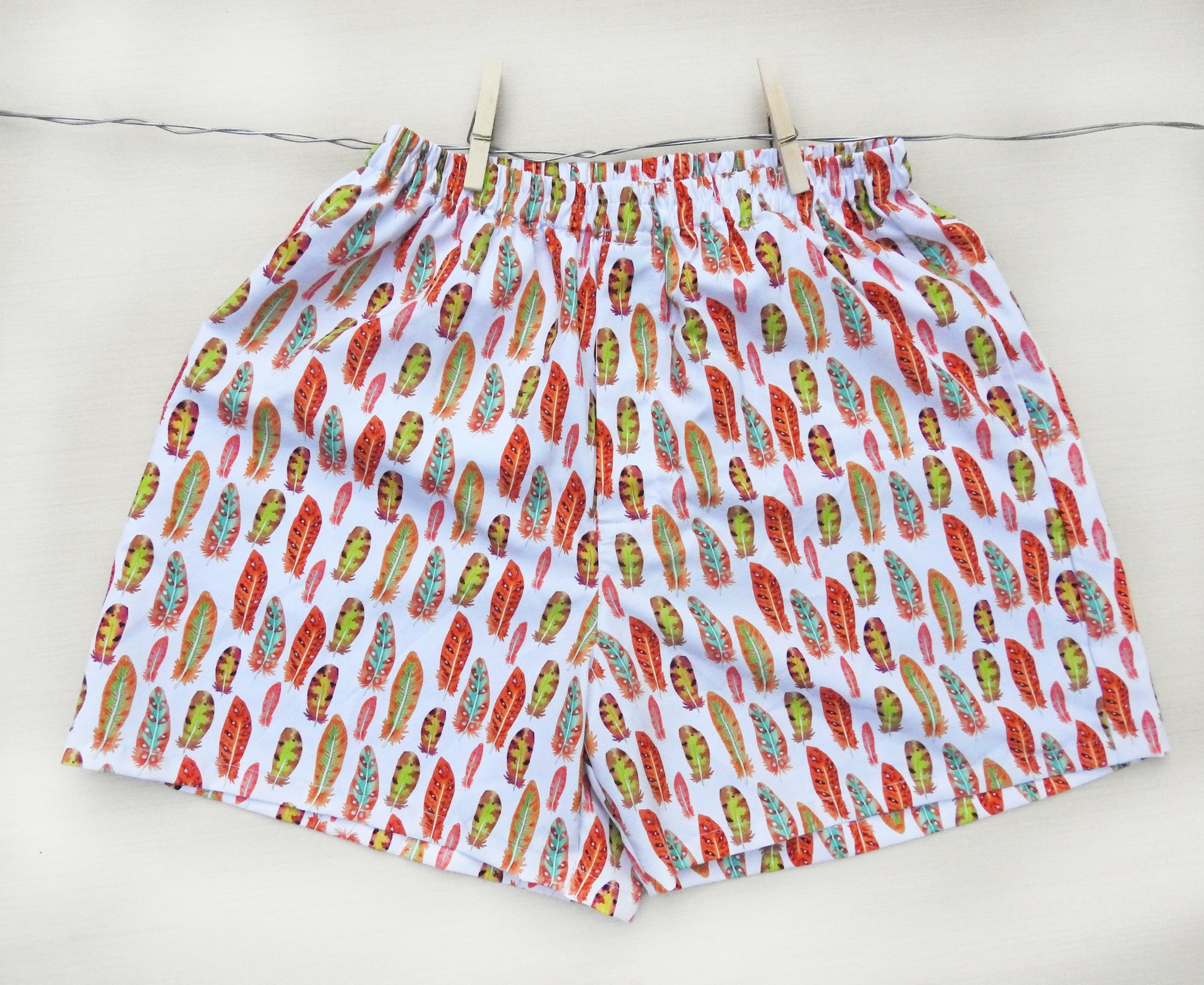 feather-print-boxer-shorts-for-women