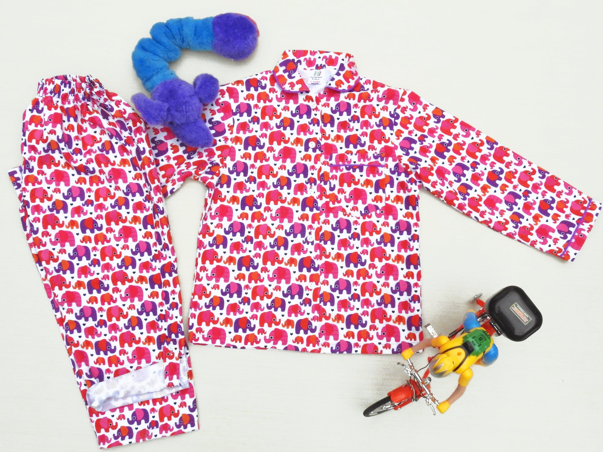 elephant-print-kids-cotton-night suit-online