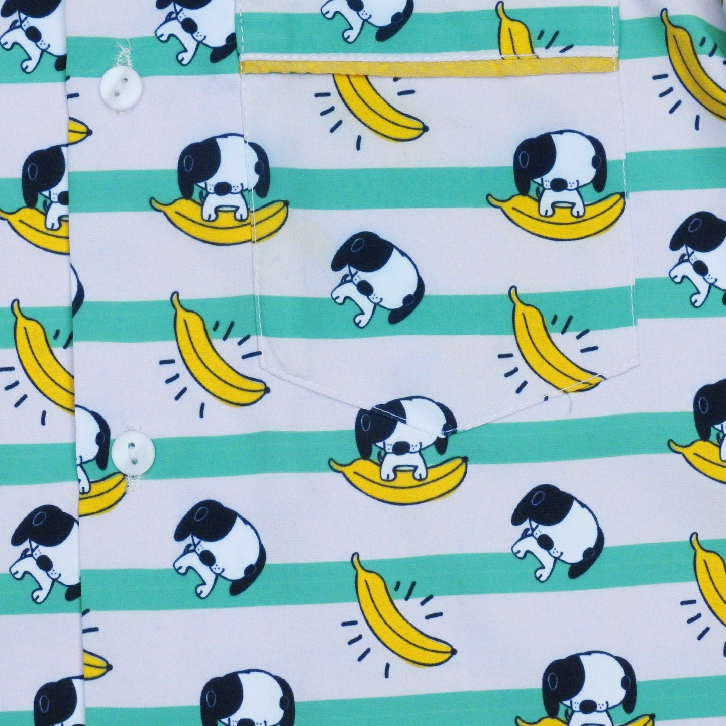 Doggy Banana Print Boys Night Suit