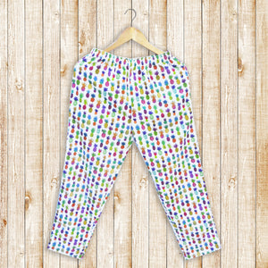 Tropical Pineapple Women's Pajamas With Pockets
