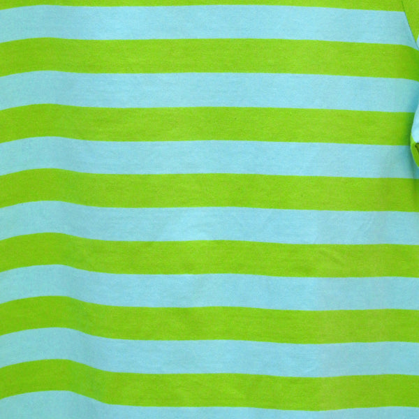 Blue & Green Striped Women's T-shirt