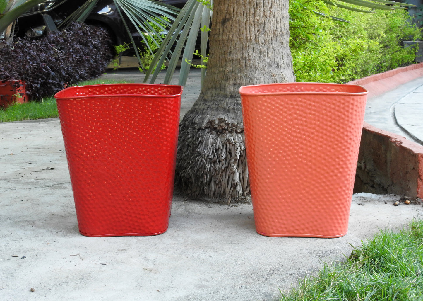 Red & Orange Planters- Set Of 2.