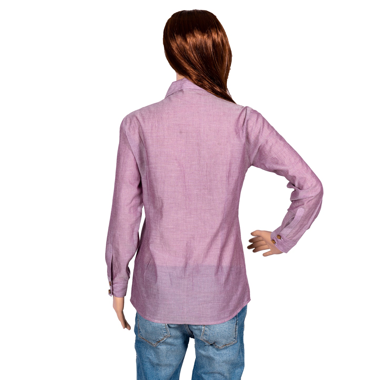Lavender Shift Buttoned Up Shirt