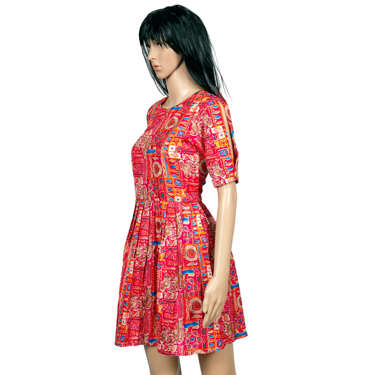 Luxe Tussar Countryside Print Dress