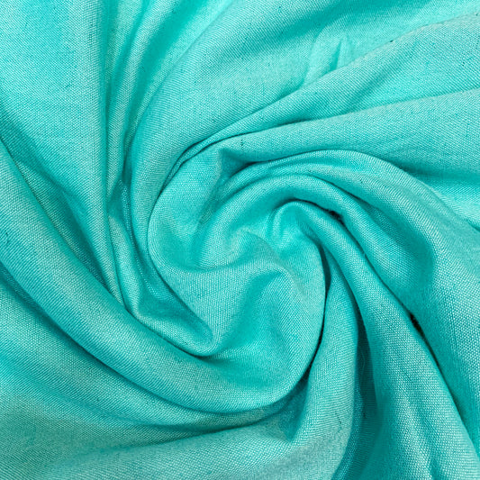 Plain Aquamarine Blue Soft Cotton