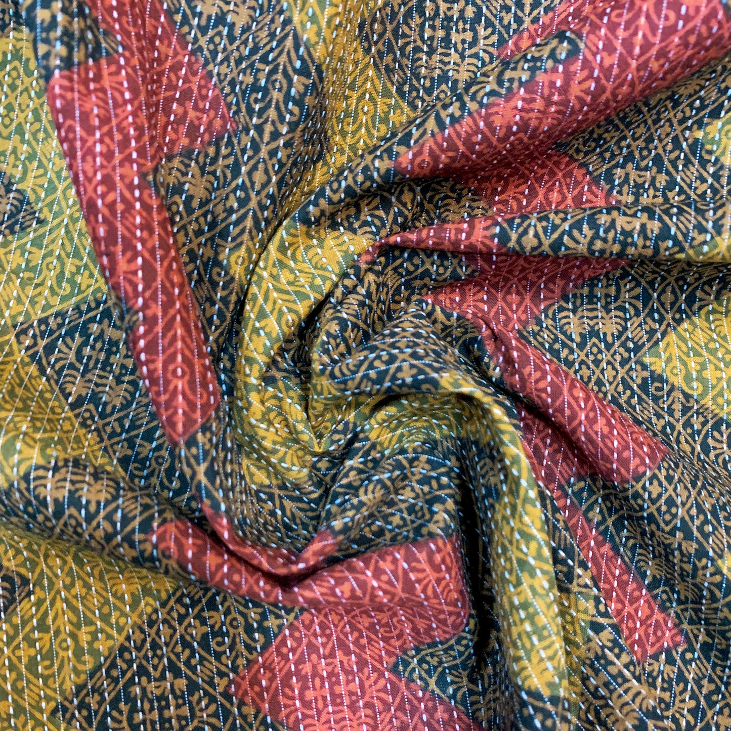 Luxurious Cotton Kantha Fabric