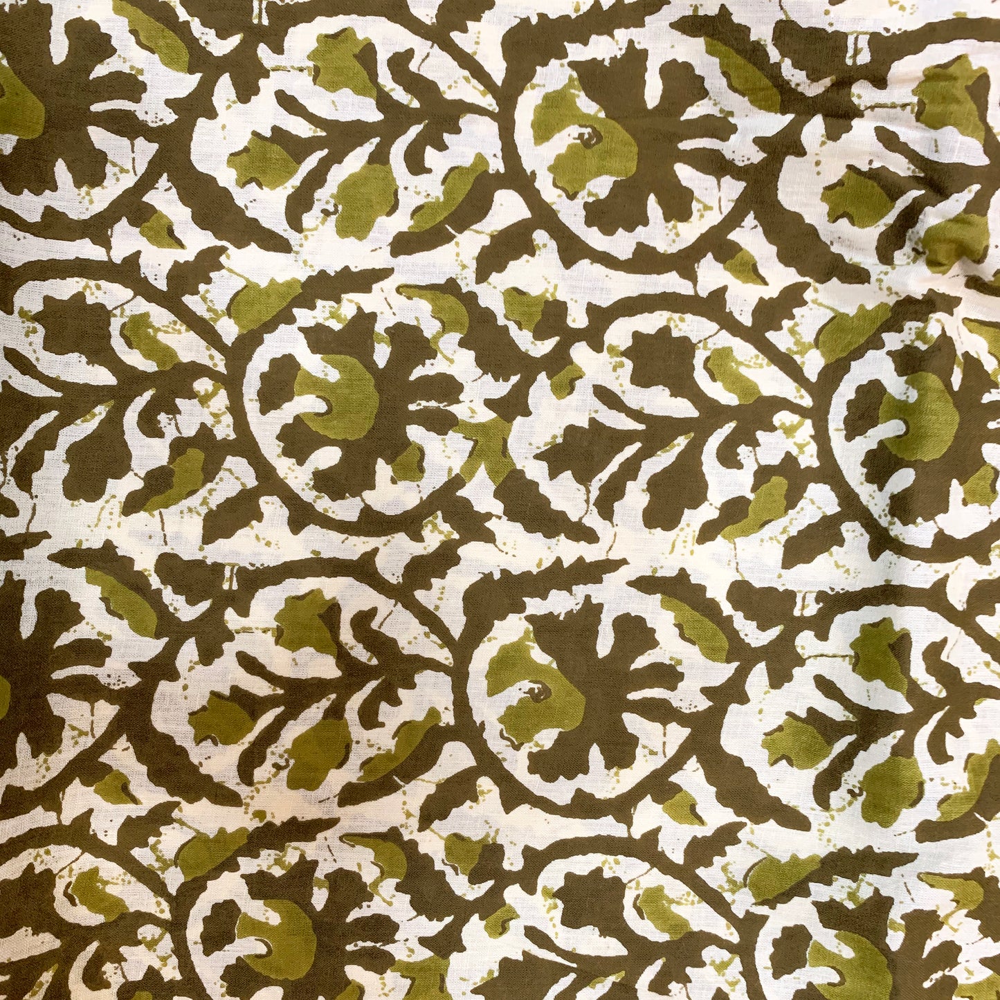 Shades Of Green Floral Cotton Print