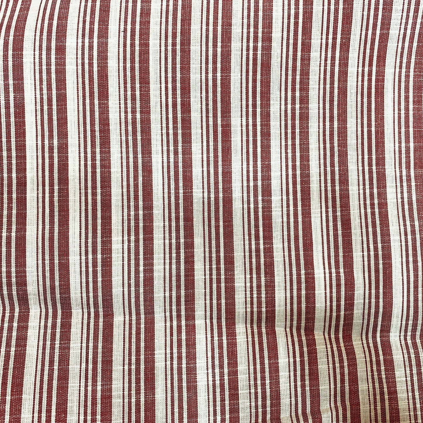 Maroon Striped Cotton Fabric