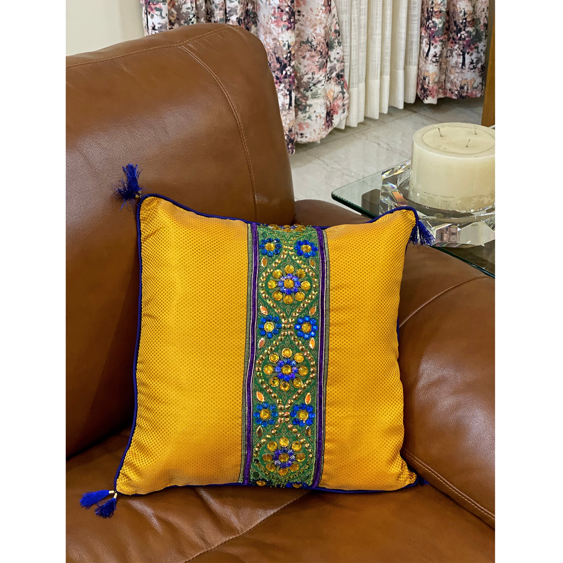 brocade-cushion-cover-in-yellow-and-blue-colour