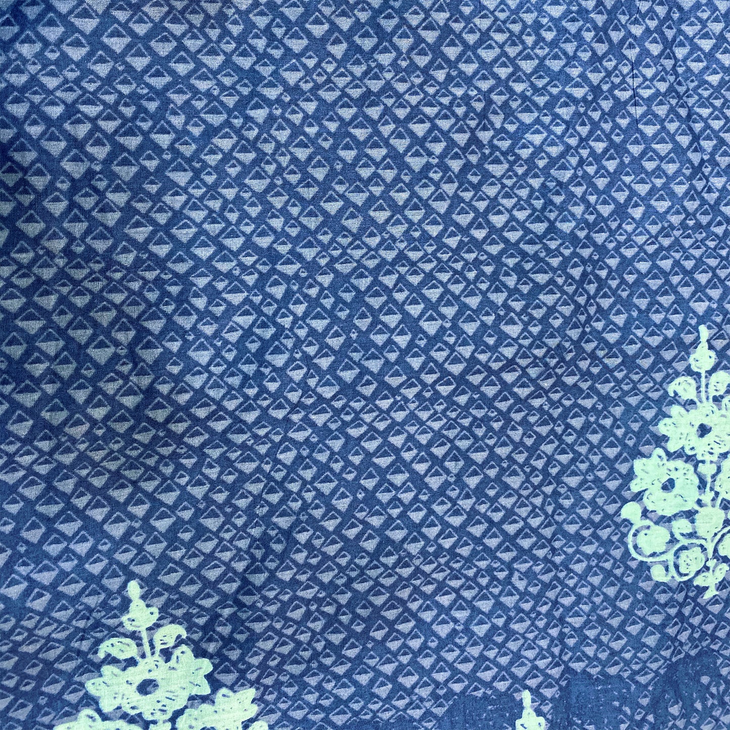 Printed Cotton Fabric With Elephant Border