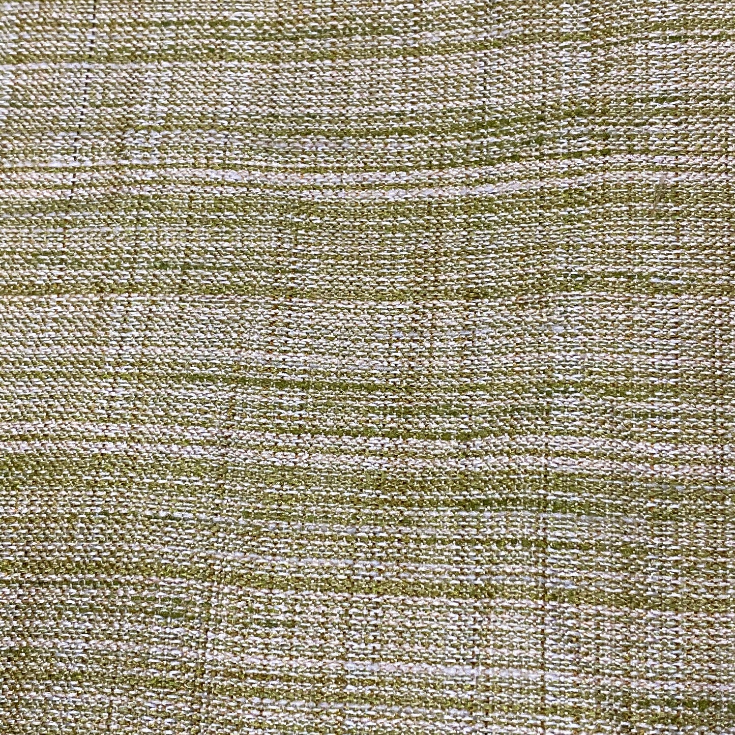 Fused Green & Ivory Handspun Cotton Fabric