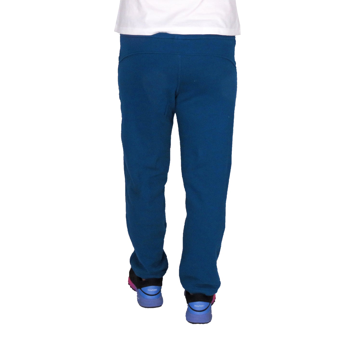 Warm Blue Fleece Comfy Pants With Pockets