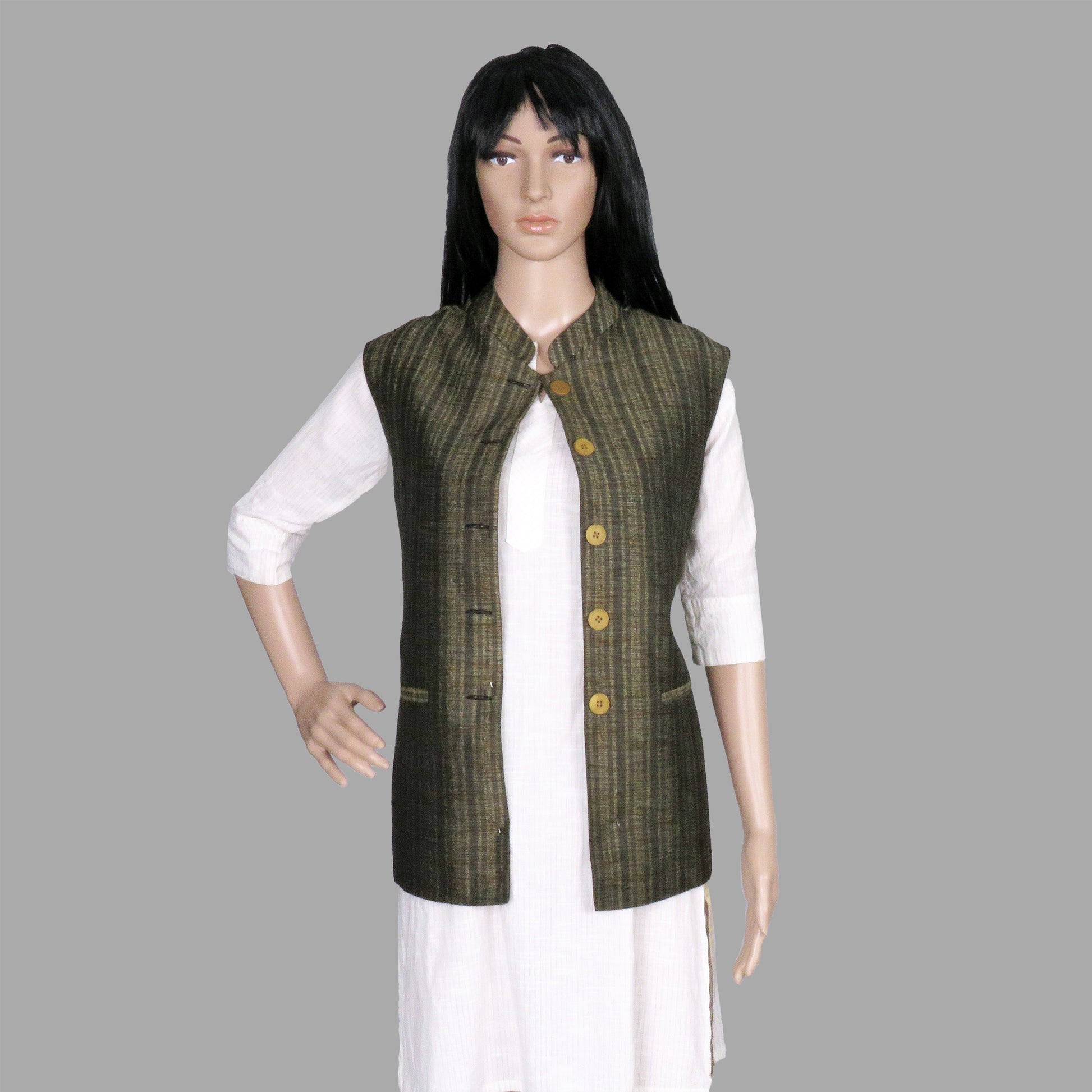ethnic khadi jacket for women