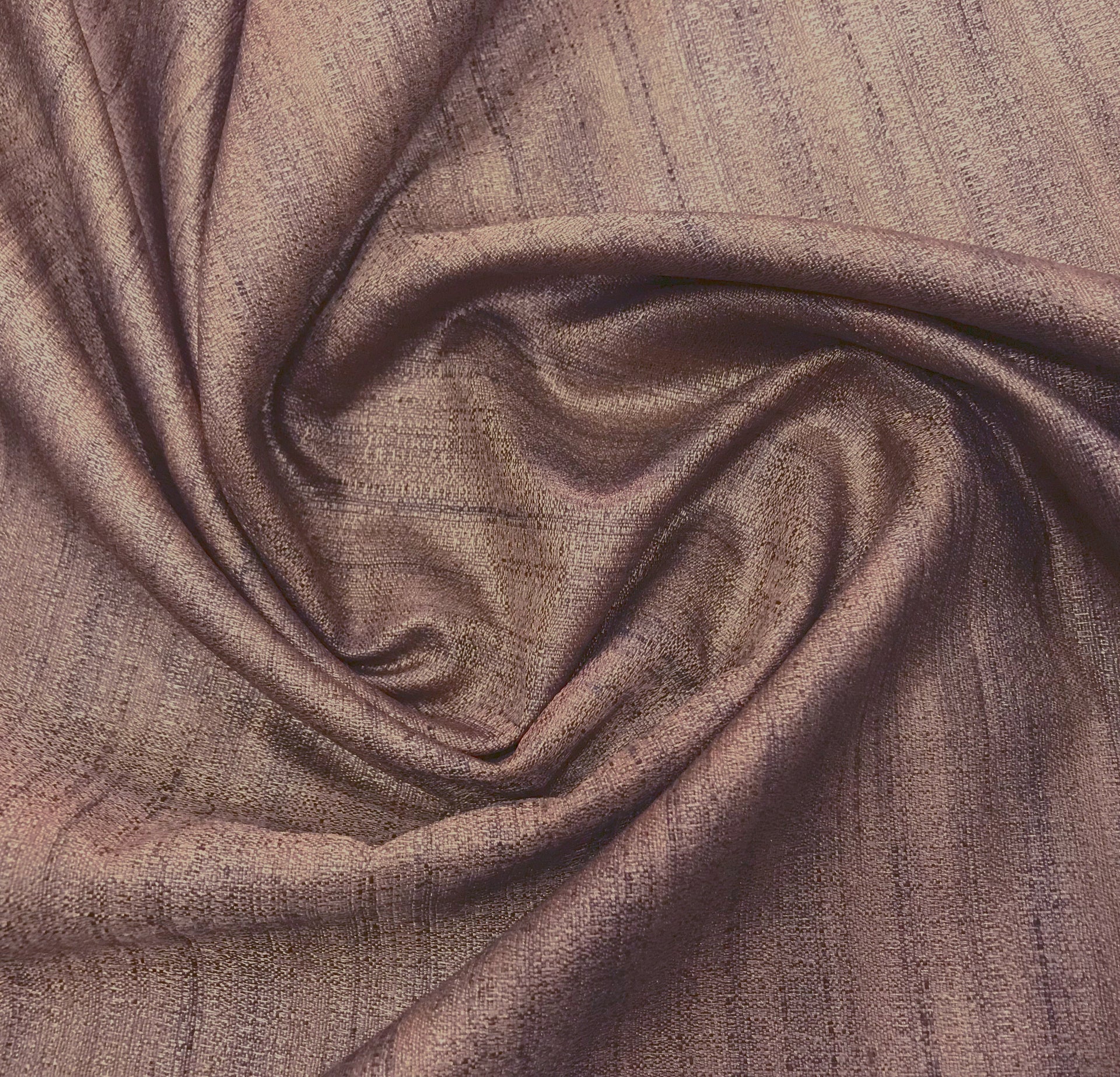Chocolate Brown HandSpun Cotton Silk Fabric