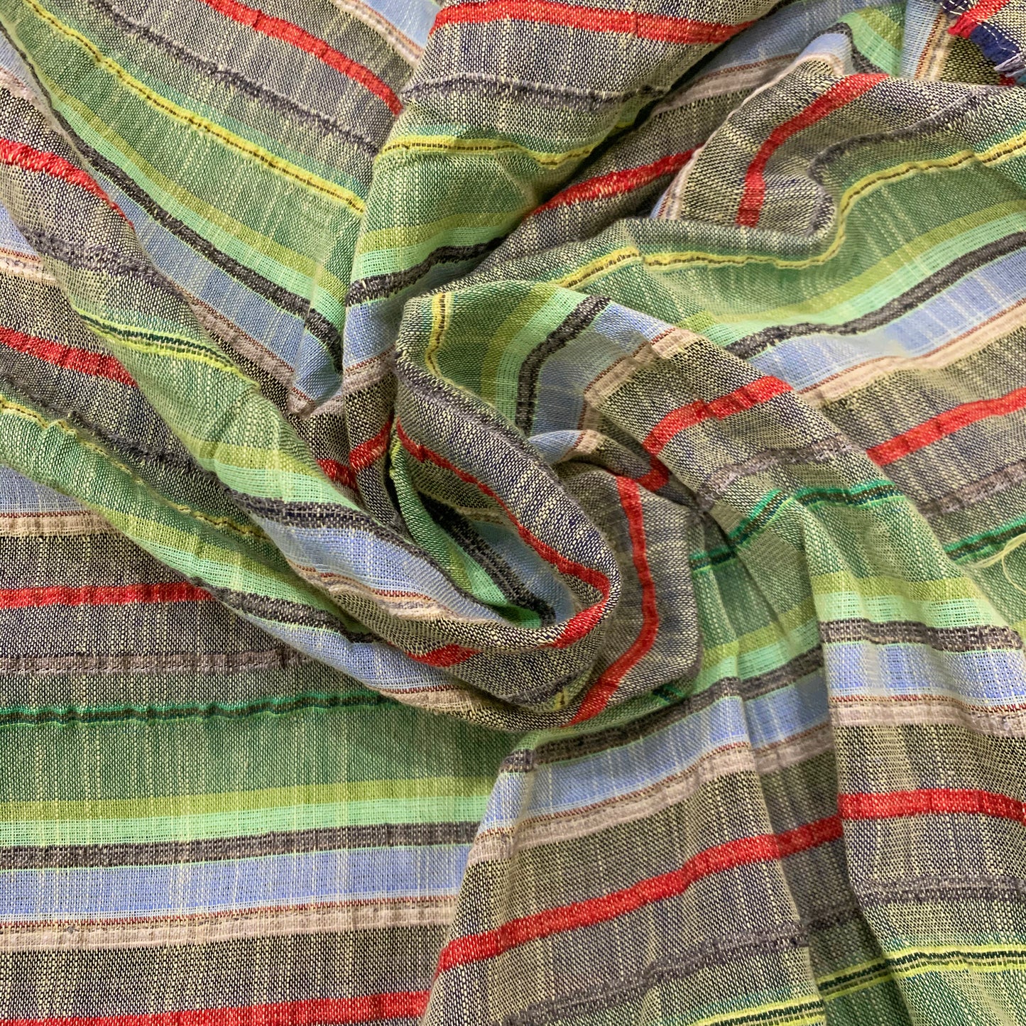 Tropical Striped Cotton Fabric