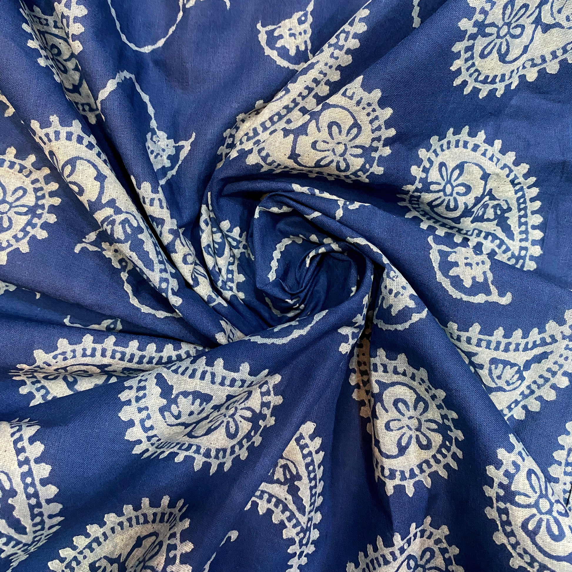 Indigo-print-paisley-cotton-fabric-online