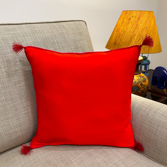 silk-orange-coloured-cushion-cover-online-India