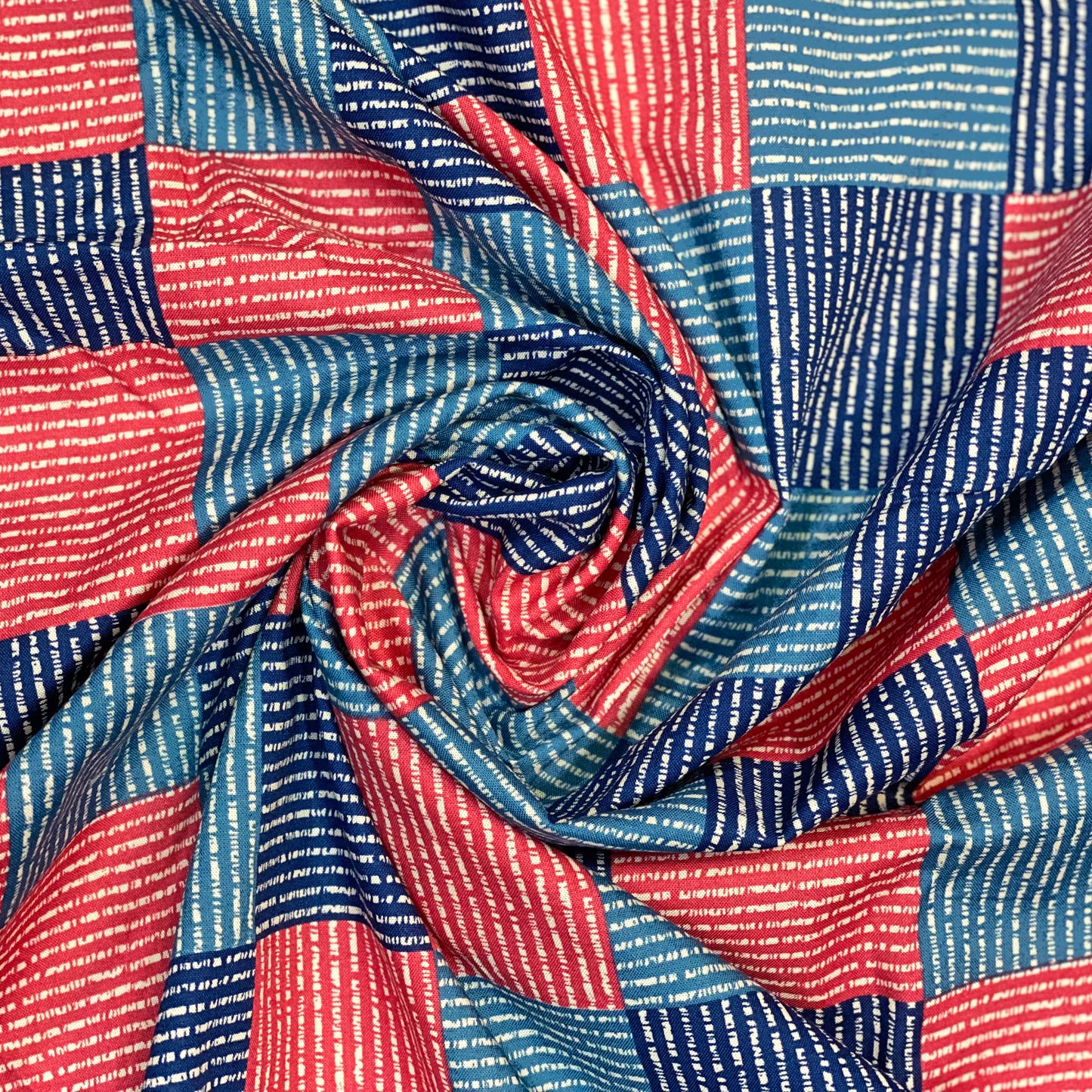 Colourful Squares Cotton Print Fabric
