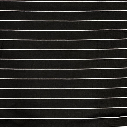 Black & White Striped Smooth Fabric