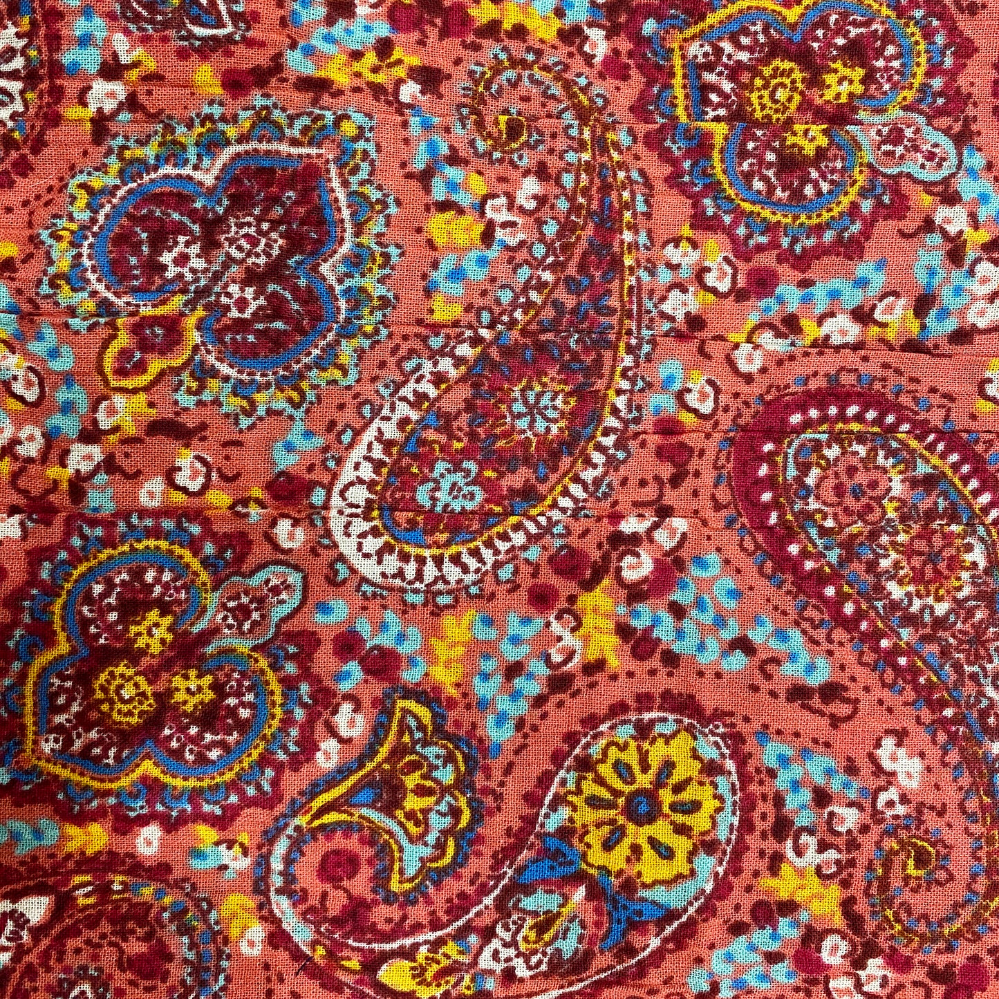 Crinkled Cotton Paisley Print Fabric