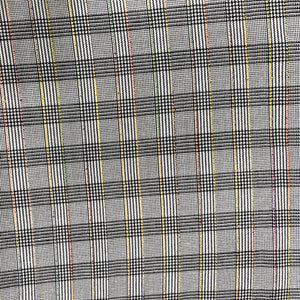 Black & White Checks Rayon Fabric