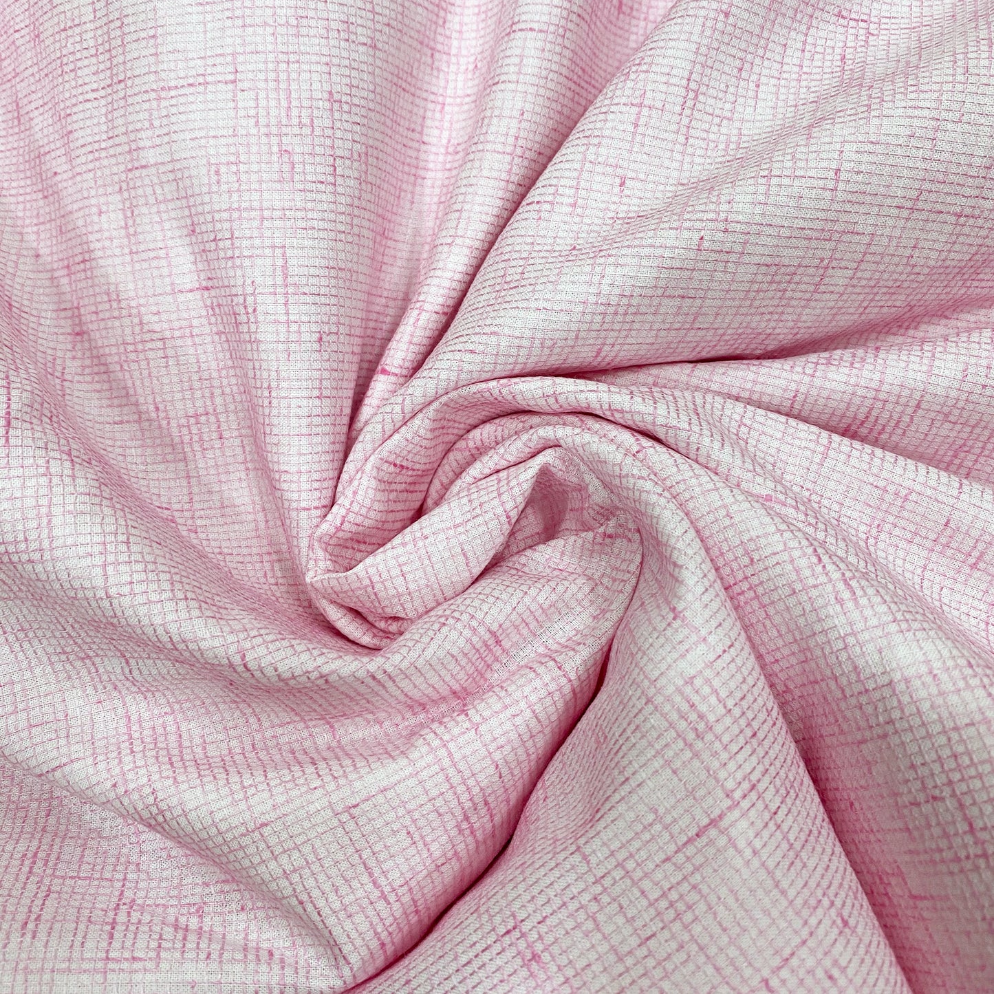 Powder Pink Textured Cotton Fabric