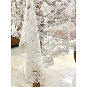 Dainty White Net Table Cloth
