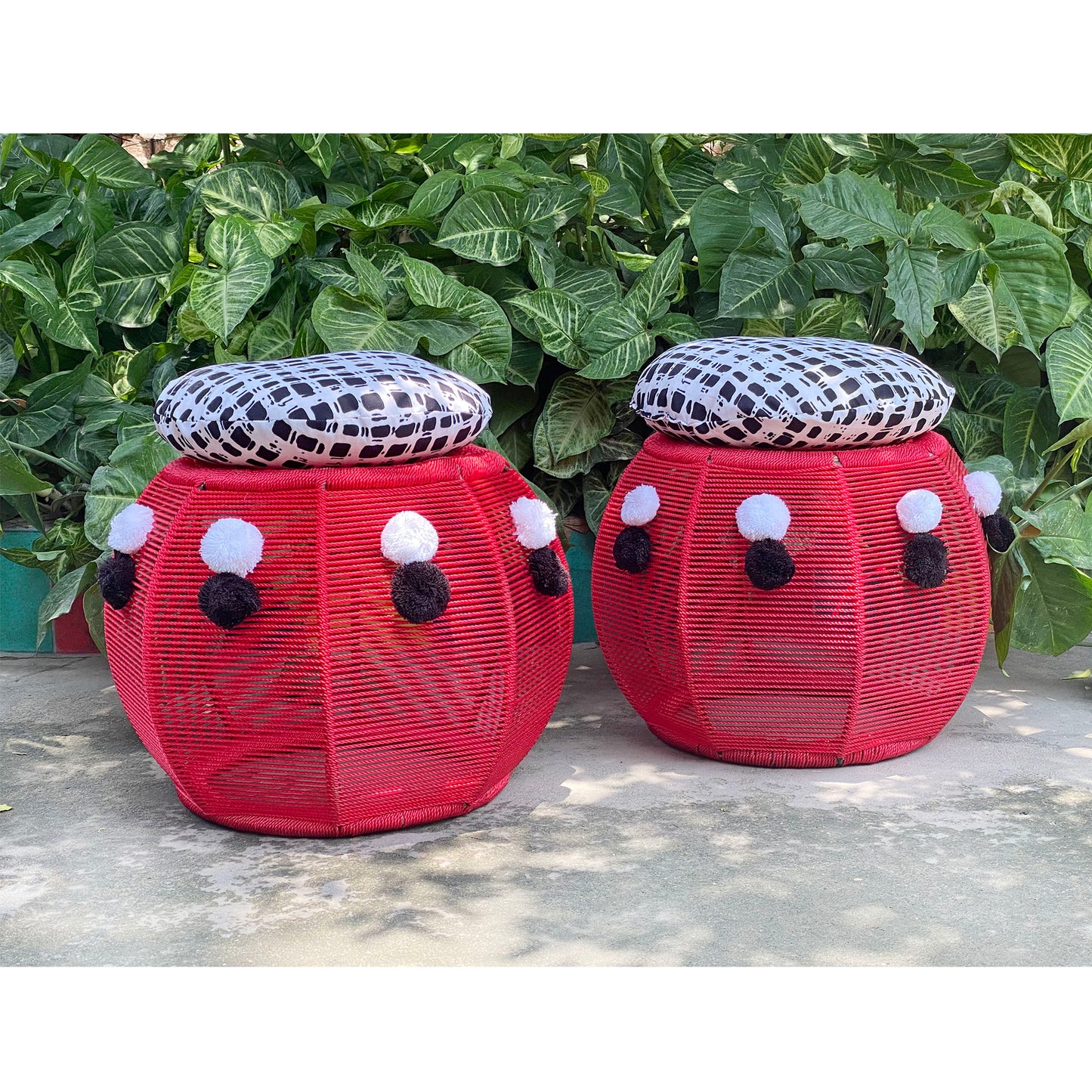 Red Chilli Embellished Cushy Seats (Twin Set)