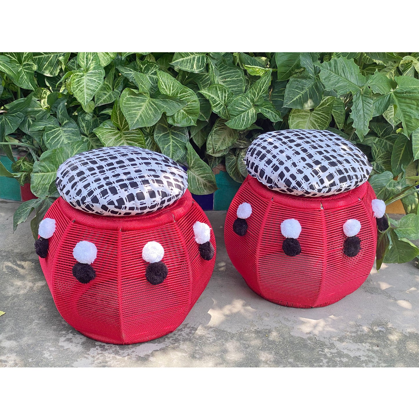 Red Chilli Embellished Cushy Seats (Twin Set)