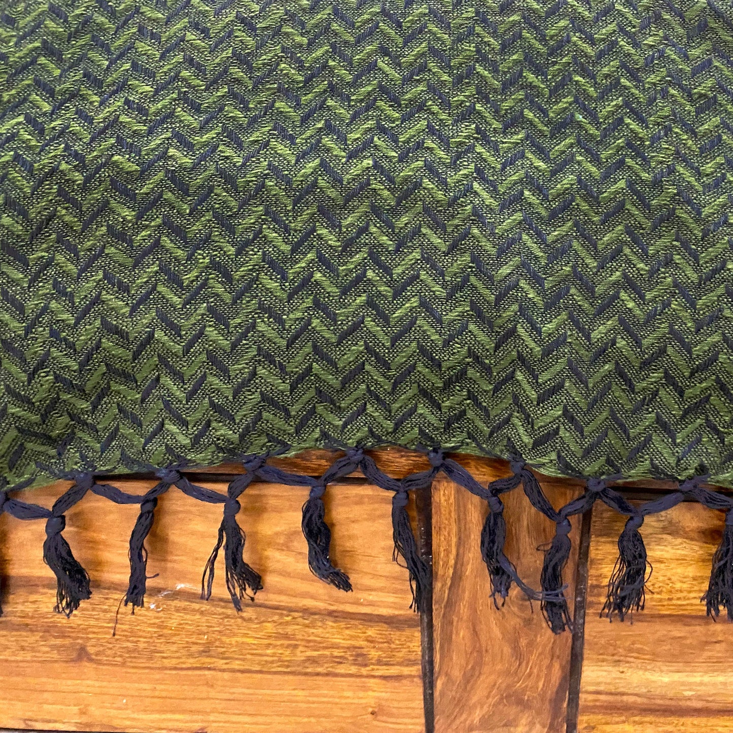 Forest Green Woven Bed Cover