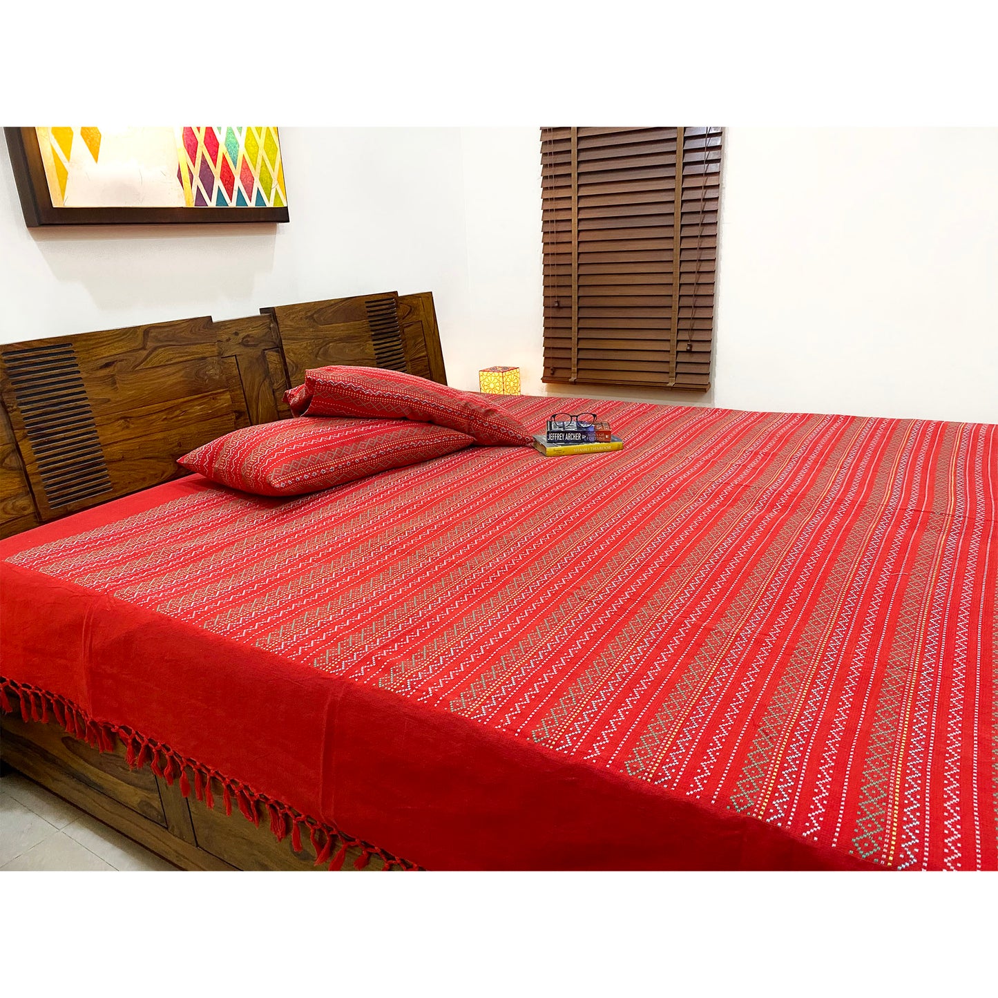 scartlet-red-double-bed-sheet-with-pillow-covers