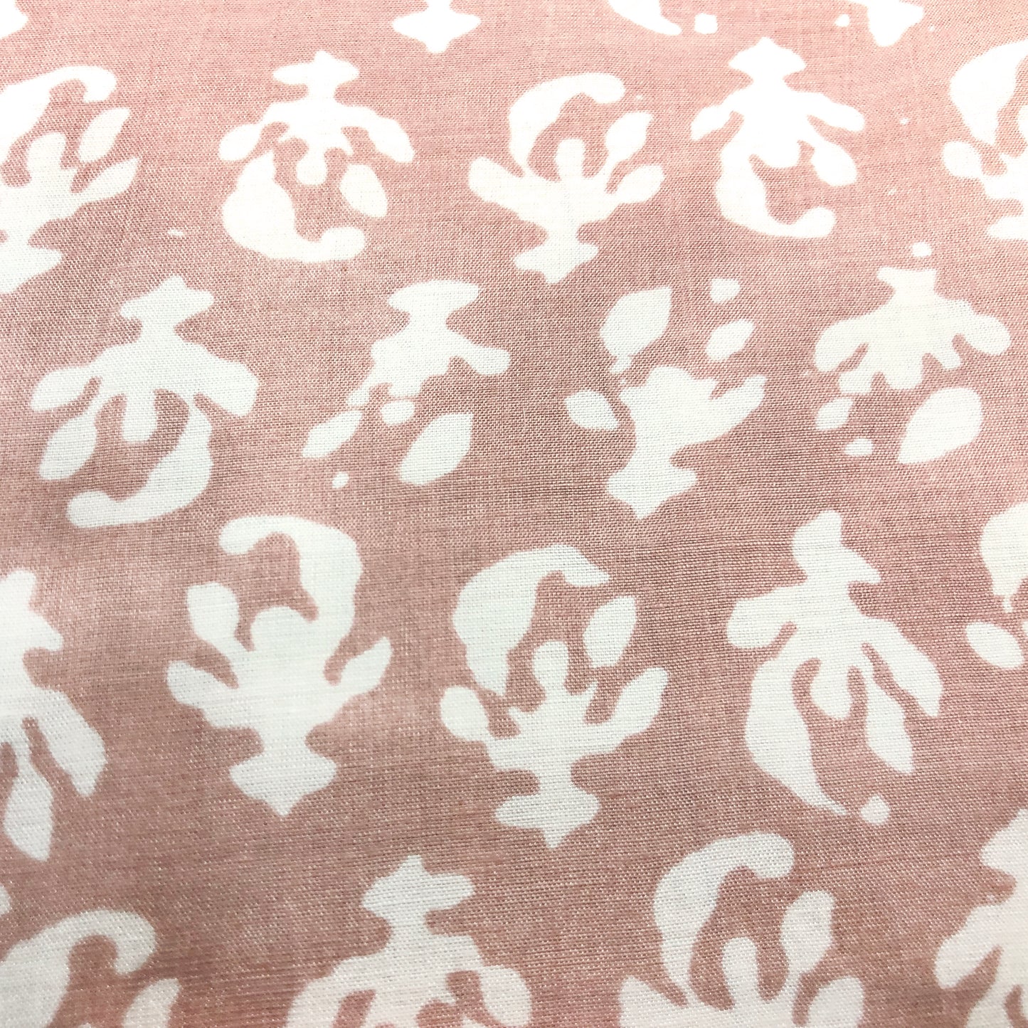 Peachy Printed Cotton Silk Fabric