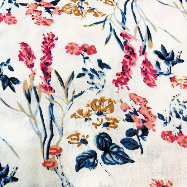 Summer Floral Rayon Print Fabric
