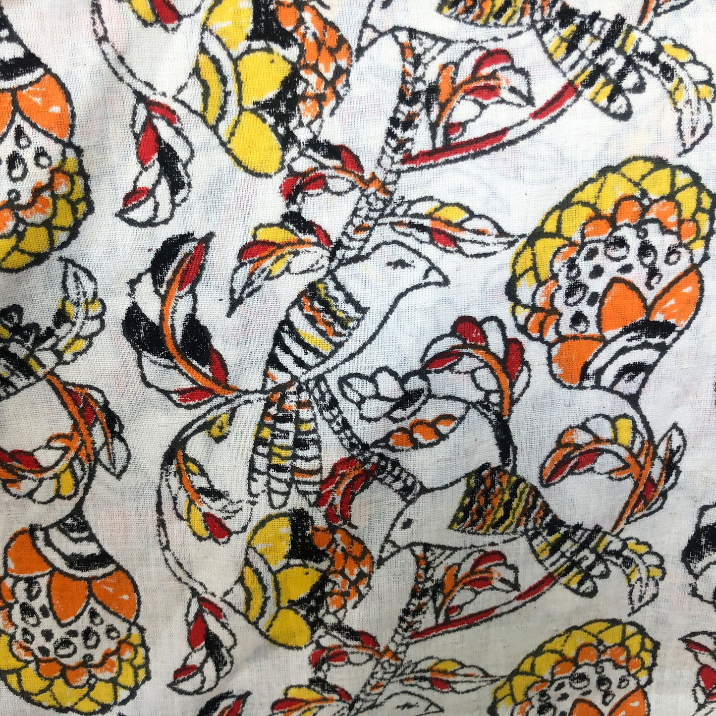 bird-print-pure-khadi-fabric-online-India