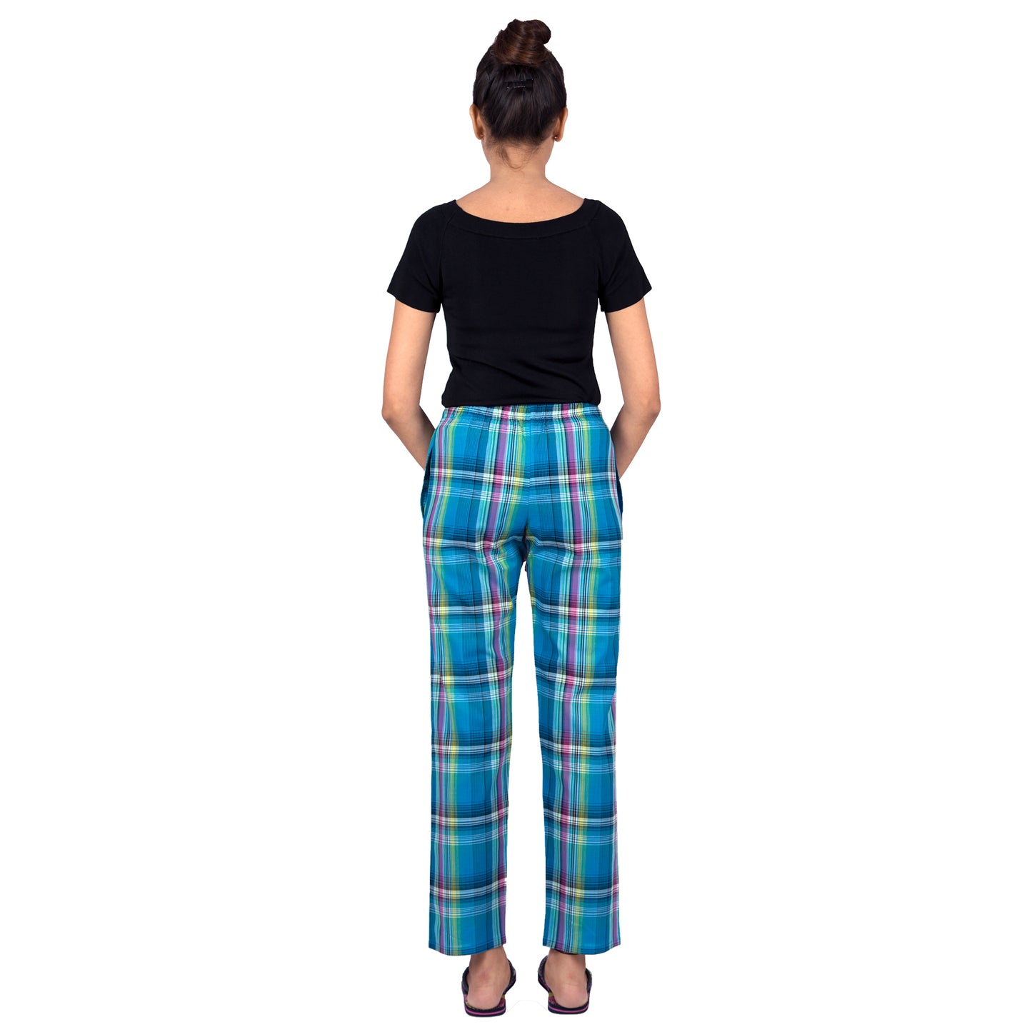 blue-checks-soft-cotton-womens-pajamas-with-pockets