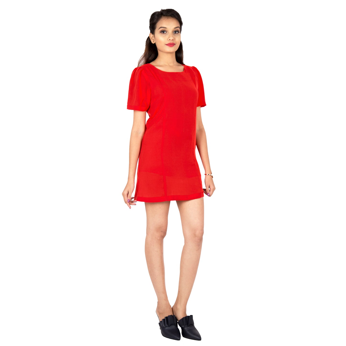 women's-plain-red-dress-online-india