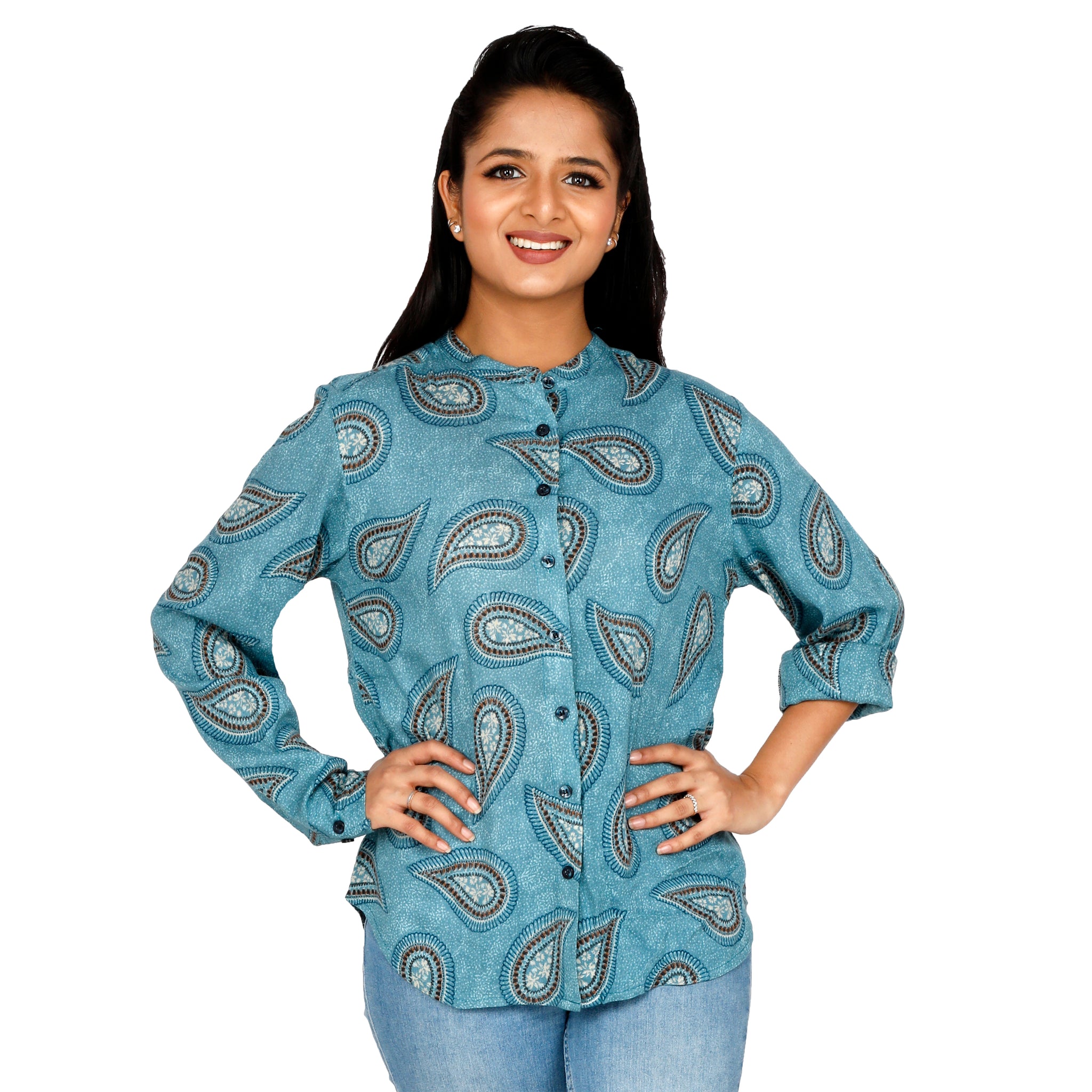 formal-shirt-for-women-online-in-paisley-print