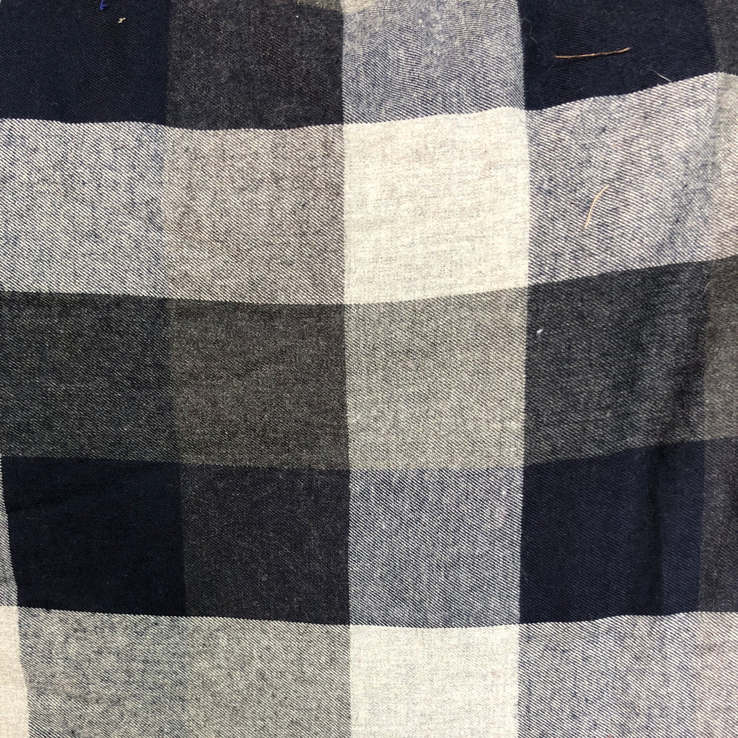 Blue & White Checkered Flannel Cotton Print