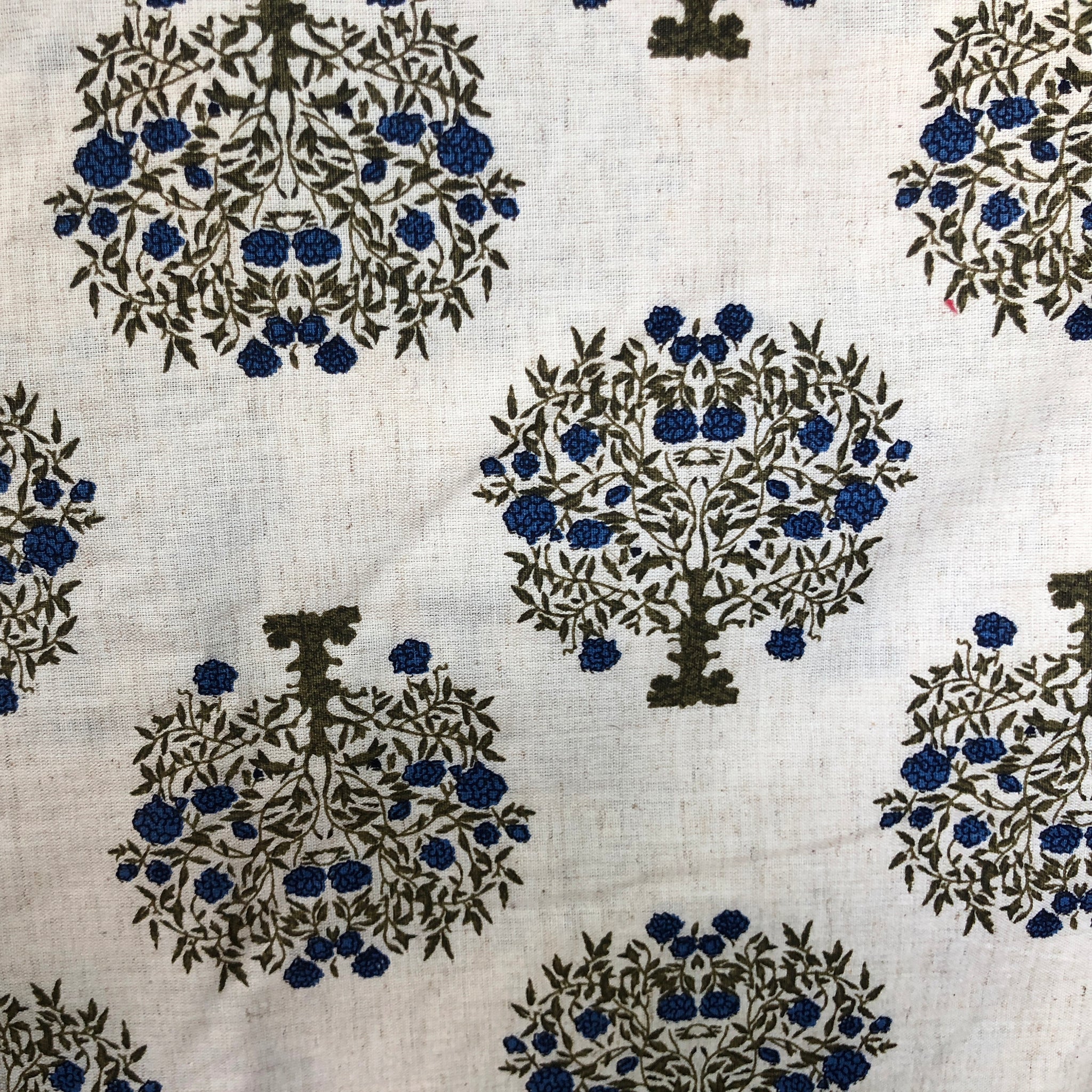 Traditional Tree Print Handloom Cotton Fabric