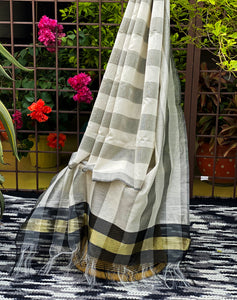 grey-and-white-dupatta-with-zari-border-online