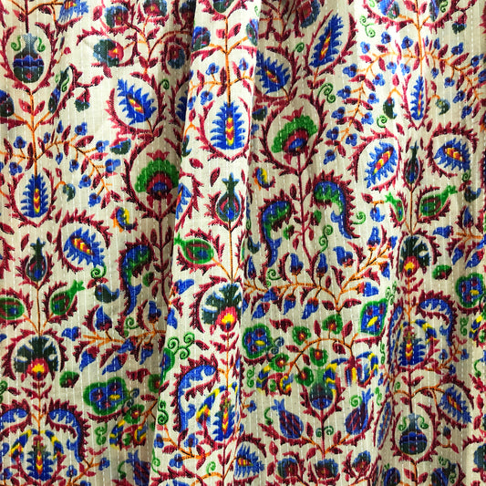 Morpankh Cotton Kantha Print Fabric