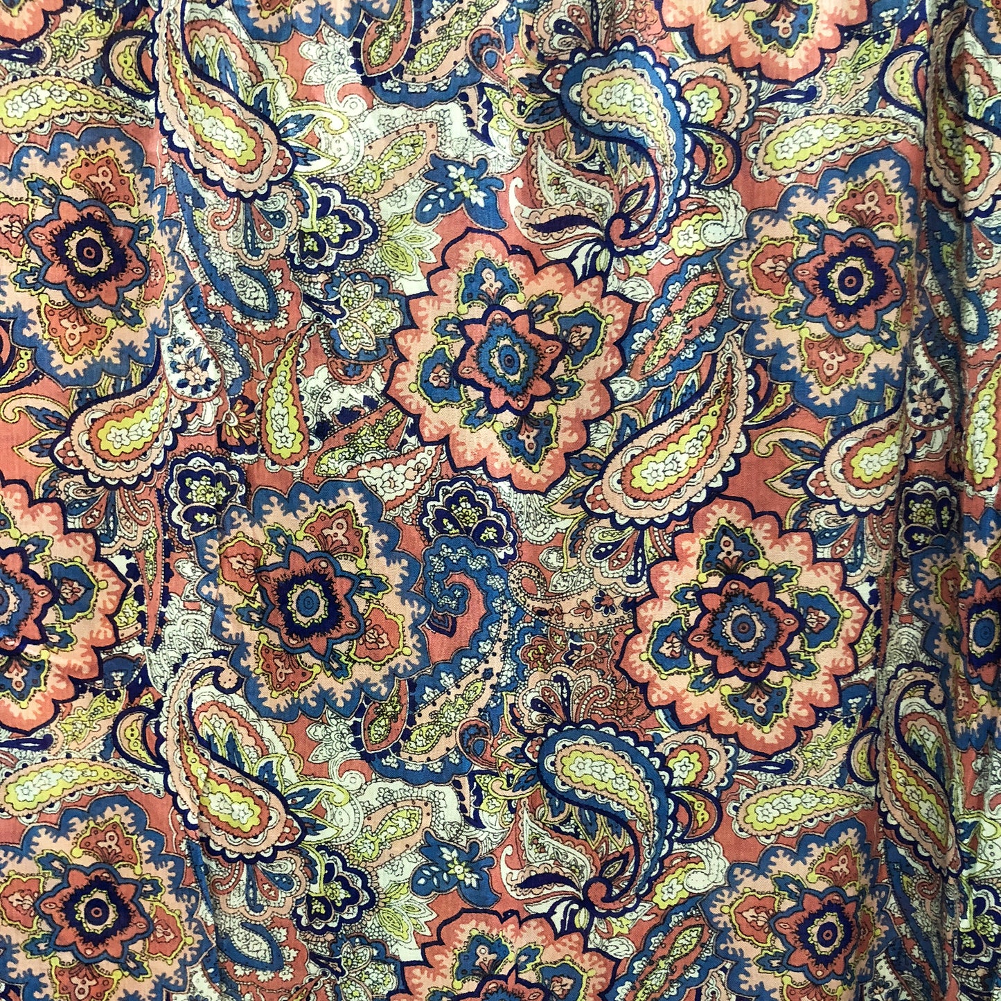 Kaleidoscopic Paisleys Rayon Print