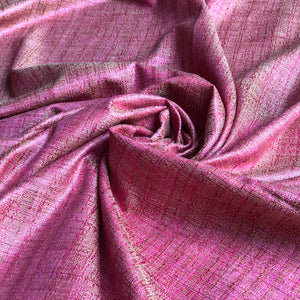 Handspun Cotton Silk Pretty Pink Fabric